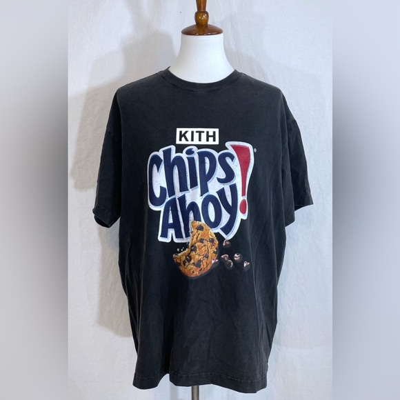 NWT Kith Treats x Chips Ahoy! Vintage Tee Black Men’s Large FW23 - Picture 1 of 6
